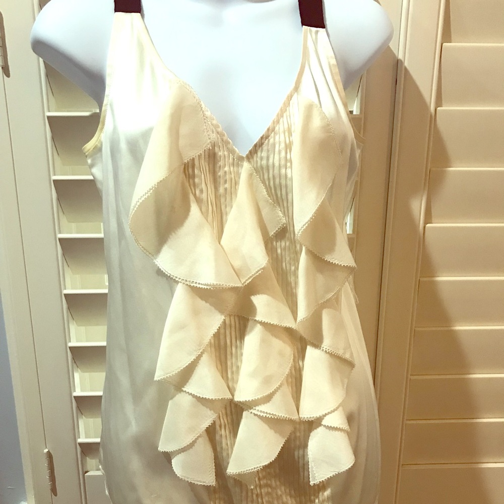 Sleeveless silk blouse